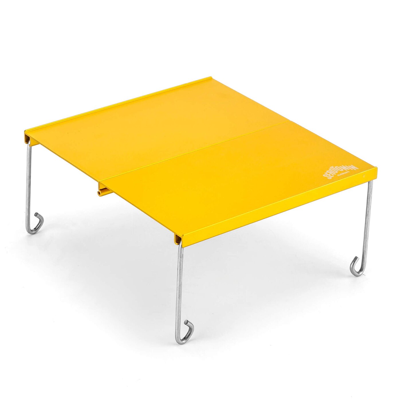 Pocket Mini Table一秒展开后的黄色户外小桌